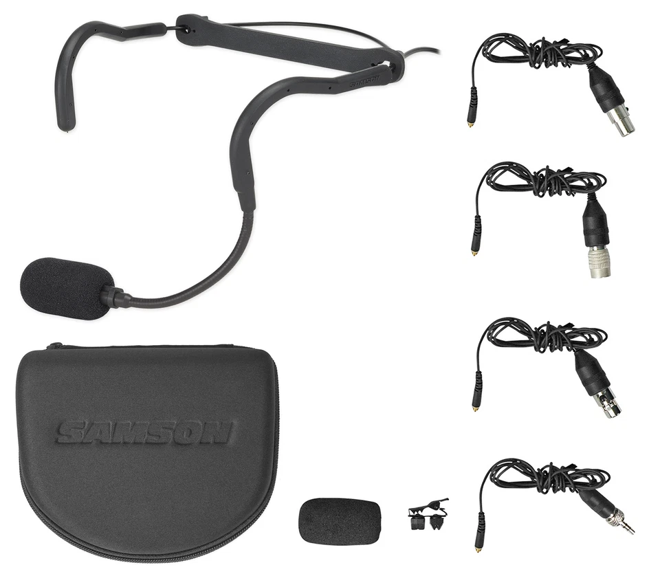 Samson QEX Fitness Headset Microphone Mic++Case+Headphones For Yoga/Spin/Pilates - Image 2 of 4