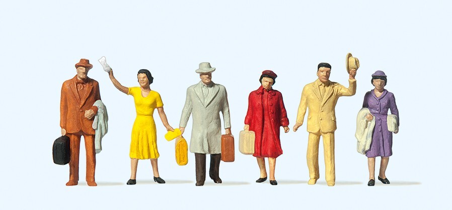 Preiser 14020 Passengers (6) Standard Figure Set HO/OO Gauge BNIP