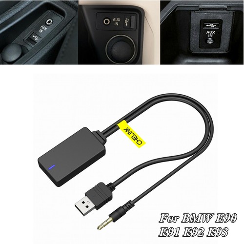 AUX Wireless Bluetooth Module Adapter Audio Music Cable For BMW E90 E91