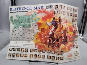 ROMANCE OF THE THREE KINGDOMS NINTENDO NES COMPLETE VIDEO GAME MANUAL POSTER CIB