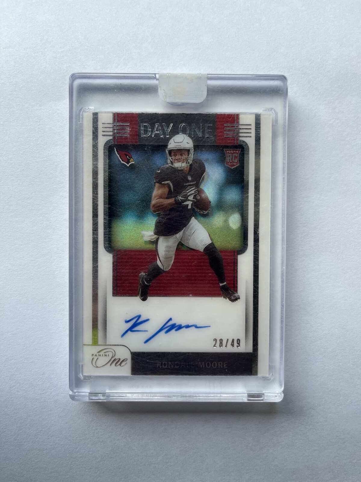 2021 Panini One Football Rondale Moore Day One Rookie Auto #/49 RC Cardinals