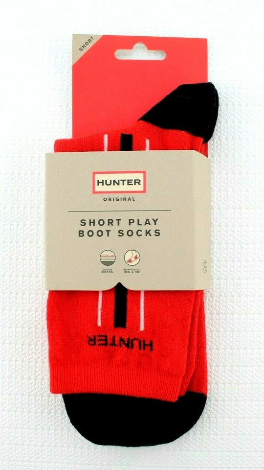 Calcetines HUNTER Short Play Talla LG/XL (7-11) Color Rojo/Negro Bota de Lluvia Forro Foto 2 de 4