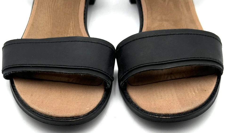 Sandalias Toms para mujer 10 Camilia negras imitación gamuza correa ajustable tacón bajo boho Foto 4 de 4