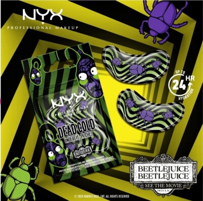Nyx Beetlejuice Dead Cold Reusable Under Eye Patches Preps Cools Hydrating NIP