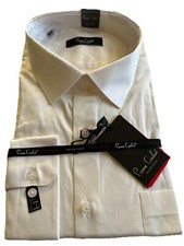 Pierre Carlos Dress Shirt For Men Size: L Color: White