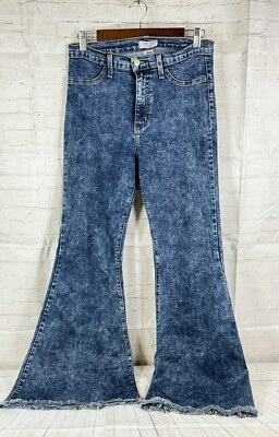 Judy Blue Women 13 Super Flare High Rise Jean Hippie Retro Comfort Acid Wash Y2K