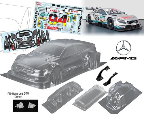 1:10 RC Clear Lexan Body Shell Benz C63 DTM with 94 Pretronas Decals suit race. - Picture 2 of 9