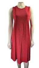 J Jill Orange cotton blend casual pocket sleeveless Dress Size M
