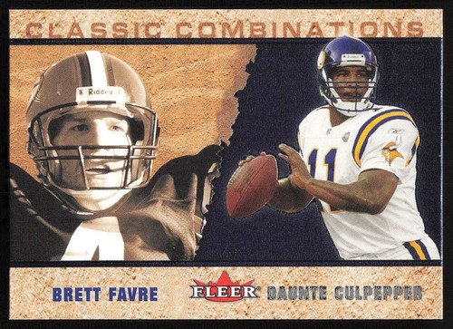 2002 Fleer Tradition Classic Combinations Brett Favre/Daunte Culpepper /1000 #15