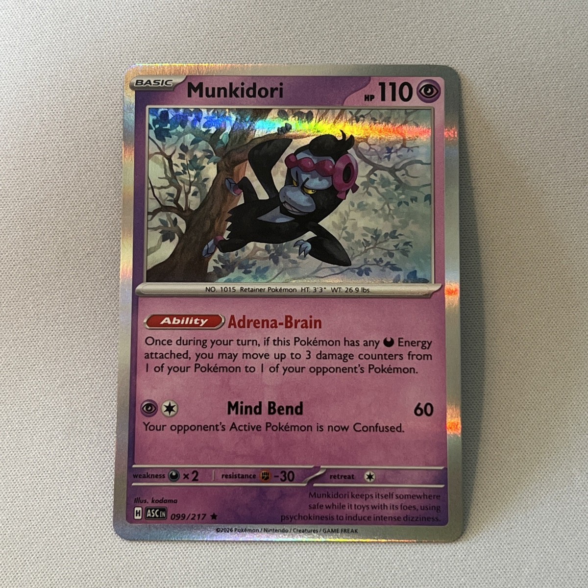 munkidori pokemon card value 2026 Pokemon Ascended Heroes