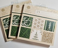 Anna Griffin 6 x 6 Christmas Cardstock Pad Emerald Forest Set of 3 BRAND NEW