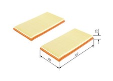 BOSCH Luftfilter F 026 400 152 Filtereinsatz für MERCEDES KLASSE W221 CLK C216