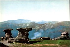 Bucegi Mountains Romania Babele rock formations vintage postcard v730