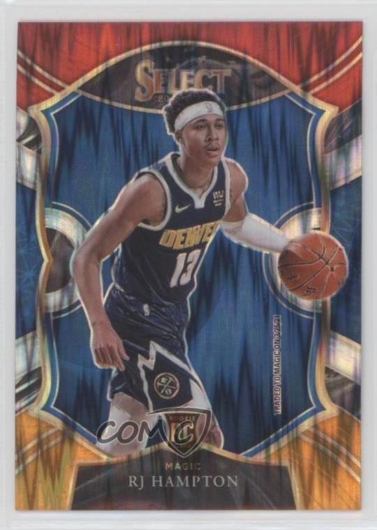 2020-21 Panini Select Concourse Red White Orange Flash Prizm RJ Hampton #84 0c6