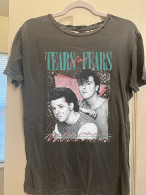 VINTAGE 80s Tears for Fears T-Shirt SONGS FROM THE BIG CHAIR Tour PA4890