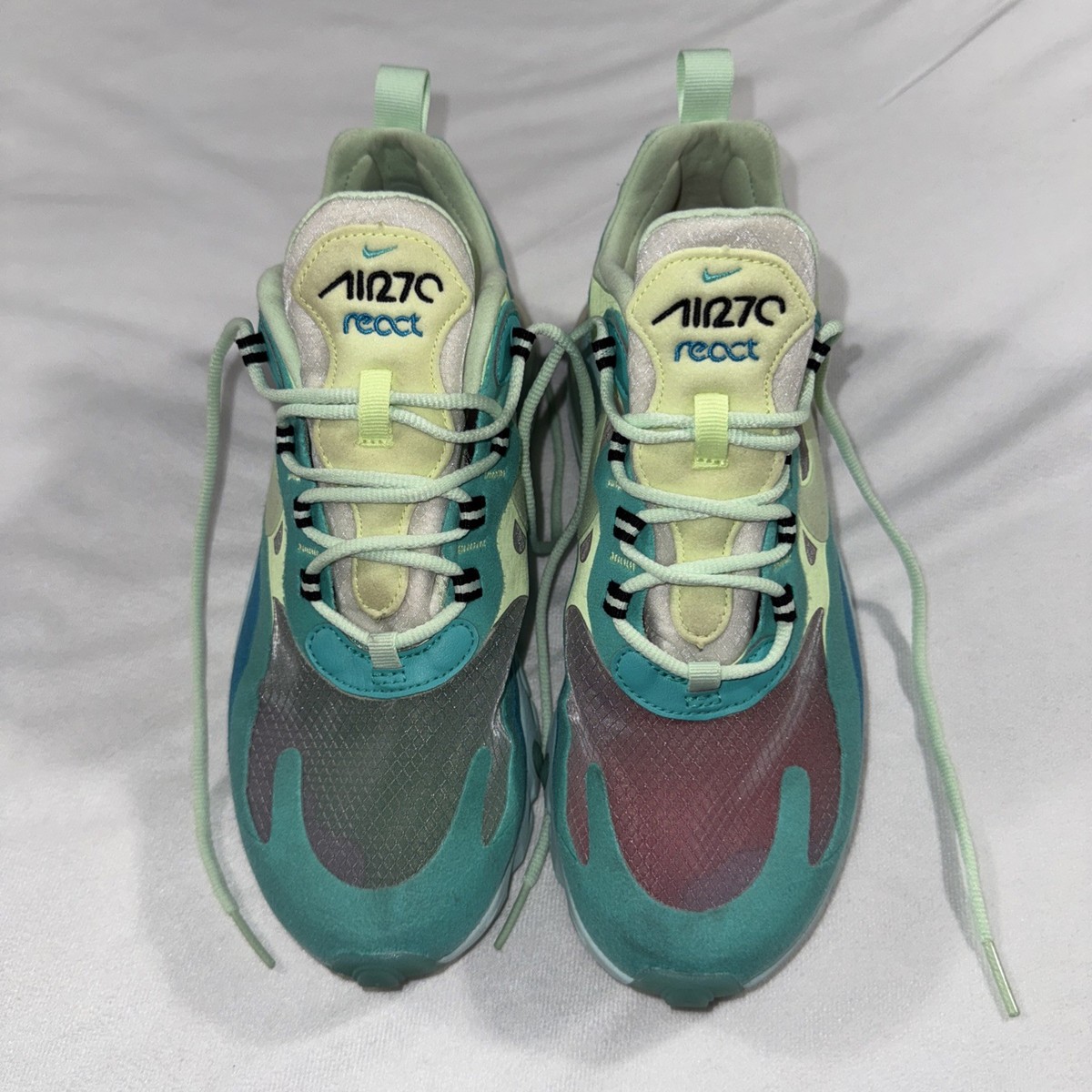 Nike Air Max 270 React Hyper Jade Running Men Shoes 6.5 US  display picture 2
