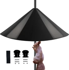 Squirrel Baffle for Bird Feeder Pole - 19 Inch for Shepherd’s Hook, Squirrel Pro