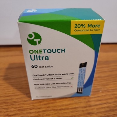 OneTouch Ultra 60ct Diabetic Test Strips EXPIRED 2025-08-31