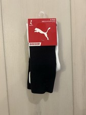 Puma Power 5 Soccer Socks - Black/White size 2 Intermediate