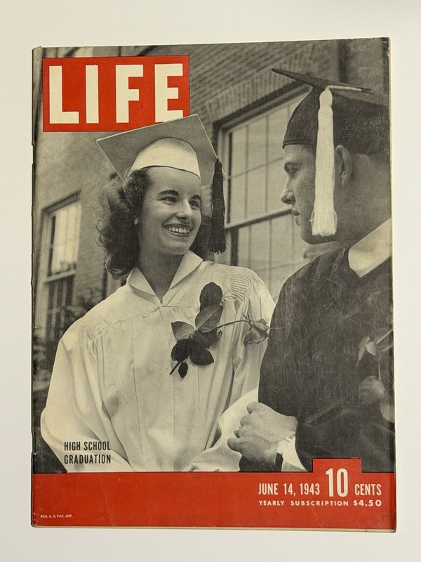LIFE Magazine June 14 1943 Illustrated English History High School Graduation