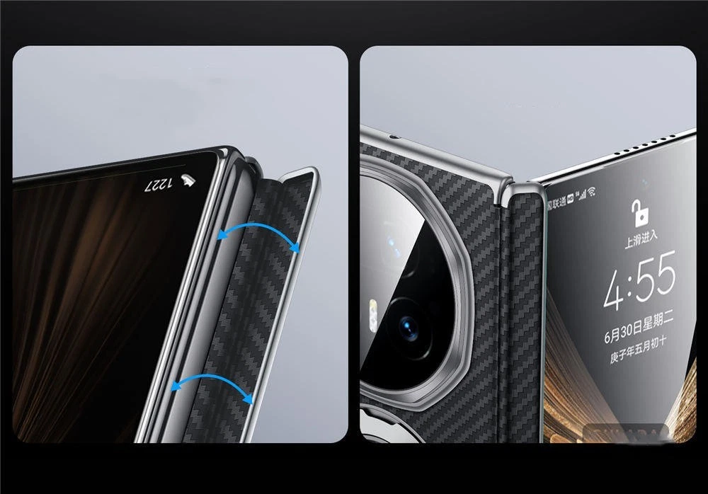 Magnetic Aramid Fiber Pattern Leather Case For Honor Magic V5 Hinge Back Cover - Picture 16 of 23