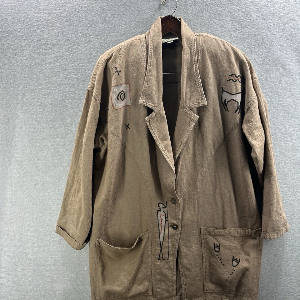 Chaqueta de Colección Algodón EE. UU. Por George Hagopian Lagenlook Para Mujer XS Estilo Nativo Foto 2 de 4