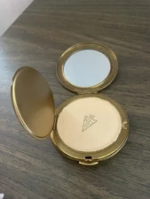 Vintage KIGU Powder Compact London England Gold Tone with Mirror