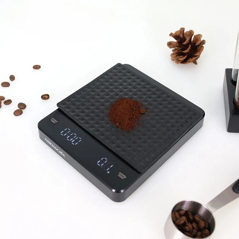 Scales Digital Weight Coffee Scale with Timer Light with Mat 0.1g Barista Tools