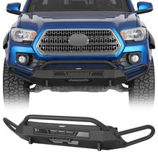 Steel Stubby Front Bumper W Tube Bull Bar Fit Toyota Tacoma 2016-2023 3 Gen