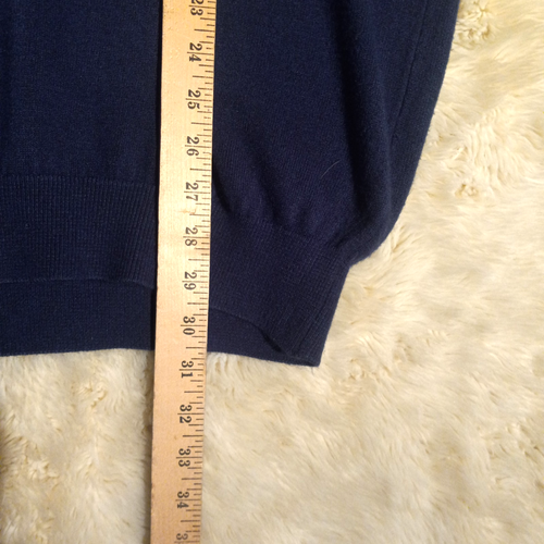 VTG Augusta National Golf Shop Men's Navy Blue XL Pullover VNeck Acrylic Sweater - Picture 5 of 8
