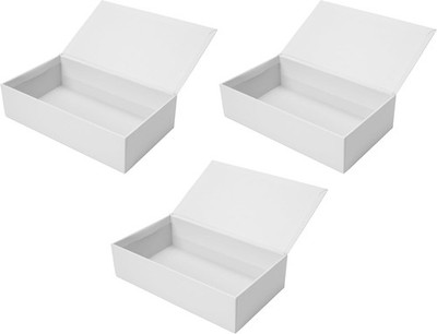 Creative Hobbies  Ready to Decorate White Paperboard Box with Hinged Lid, 8.5 x