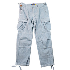 Empyre Pants Mens 30x28 Relax SK8 Corduroy Cargo Light Blue Grunge Skater Y2K