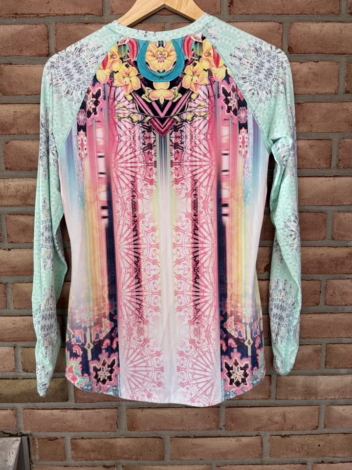 Ropa deportiva Calia By Carrie Underwood talla mediana floral manga larga acanalada Foto 2 de 4