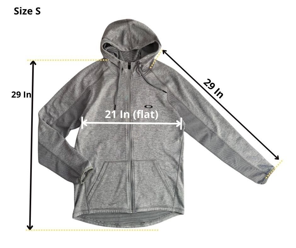 Oakley Dawn Patrol Training Hoodie Full Zip Gray Striped Small