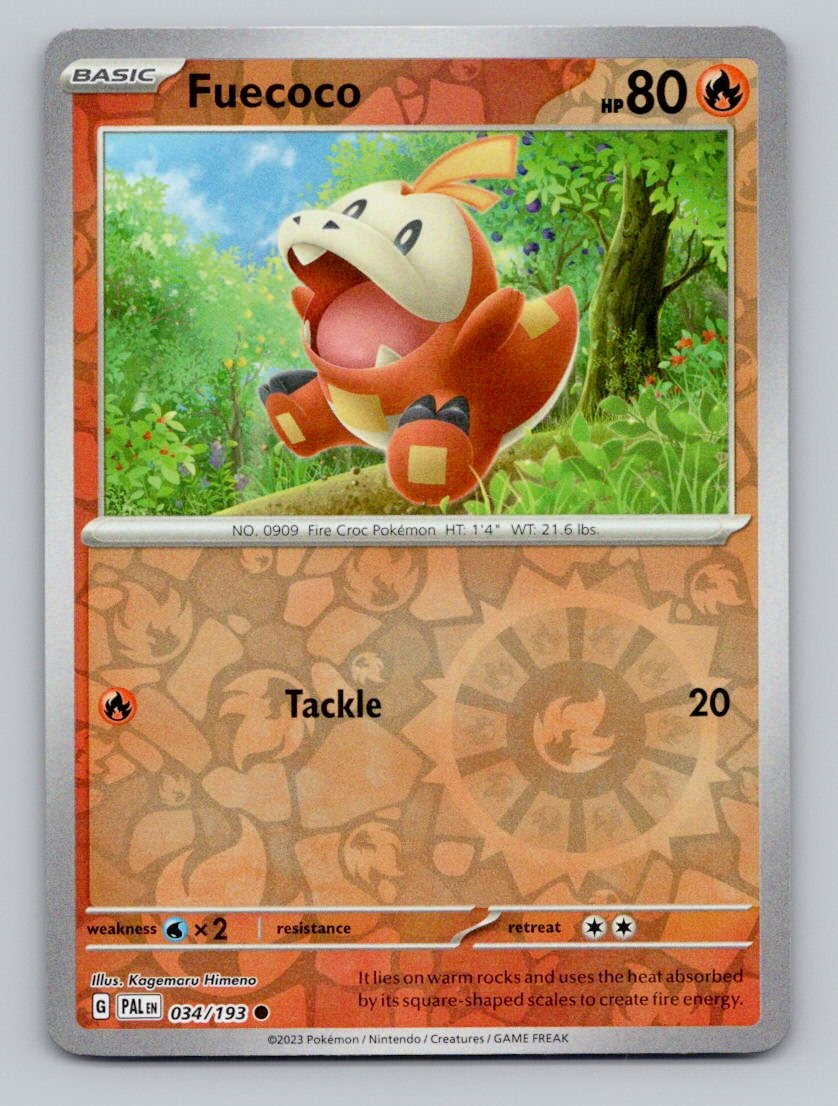 Reverse Holo Fuecoco 034/193 Common Paldea Evolved Pokemon