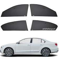 Apto para Volkswagen Jetta Sedán 11-18 Ventana Lateral Negro Plata Campamento Privacidad Sombra