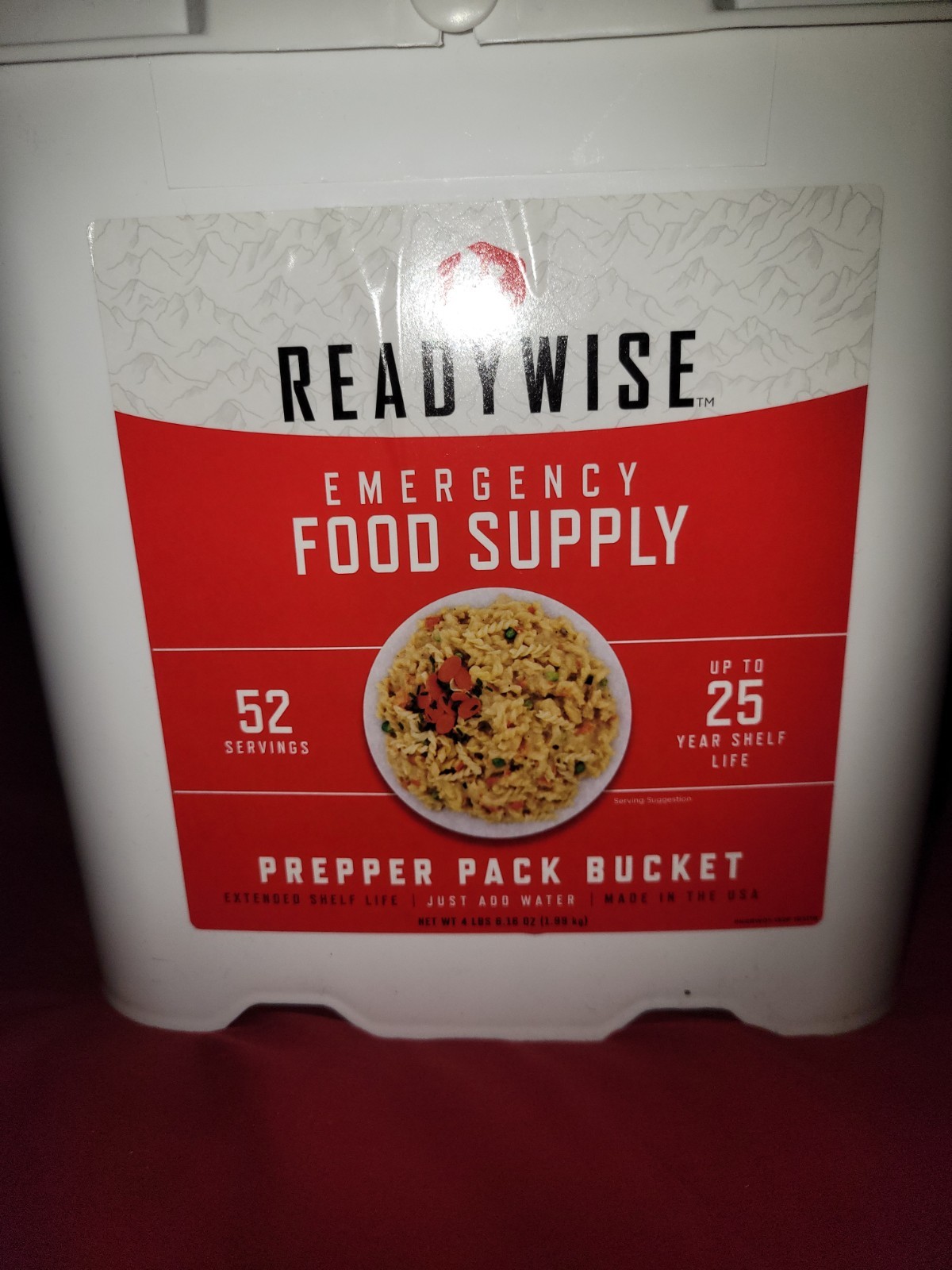ReadyWise Expires 2048 Emergency Food Supply Bucket Meal Kit 52 Servings