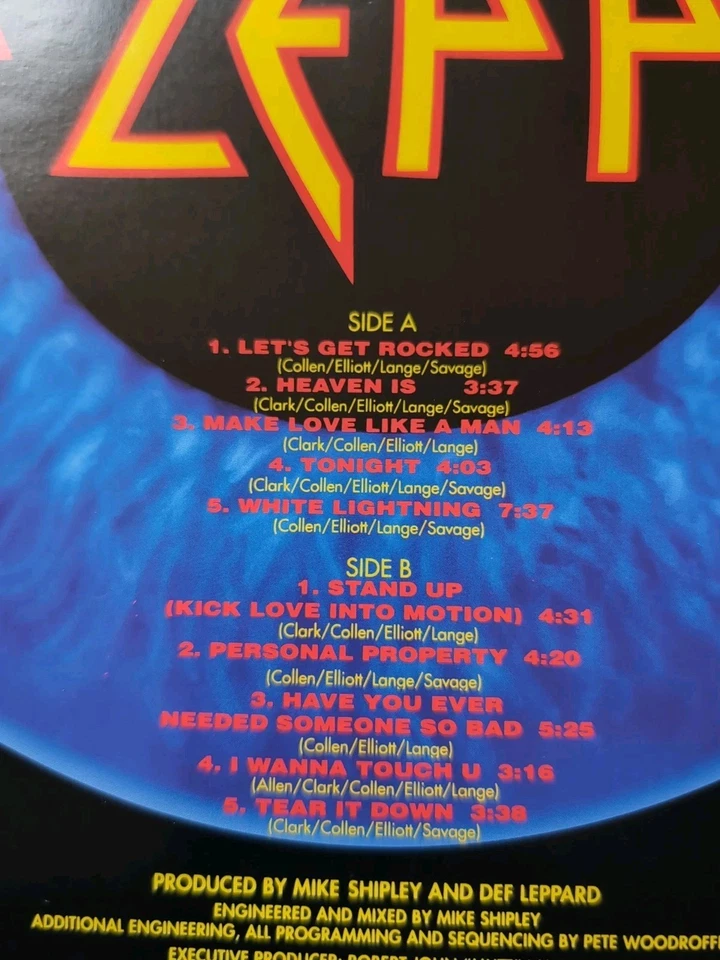 DEF LEPPARD Adrenalize LP Vinyl 1992 EU/UK 1st Press 1992 NR Mint M654 - Image 4 of 4