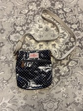 Cath Kidston navy and white spot mini cross body bag
