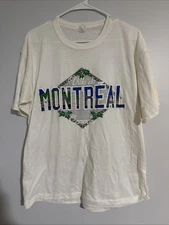 Vintage 90s Single Stitch T-Shirt Montreal Canada Adults Size XL - Made in USA