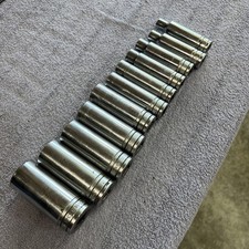 Vintage Snap-on 12 Drive Sae Deep 6pt Socket Set 11 Pc 38-1-116 Usa Vintage Snap-on 12 Drive Sae Deep 6pt Socket Set 11 Pc 38-1-116 Usa