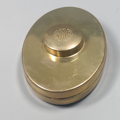 TDC Hudson Bay Brass Tobacco Box Flint Steel Fire Kit NRA Monogram USA Made