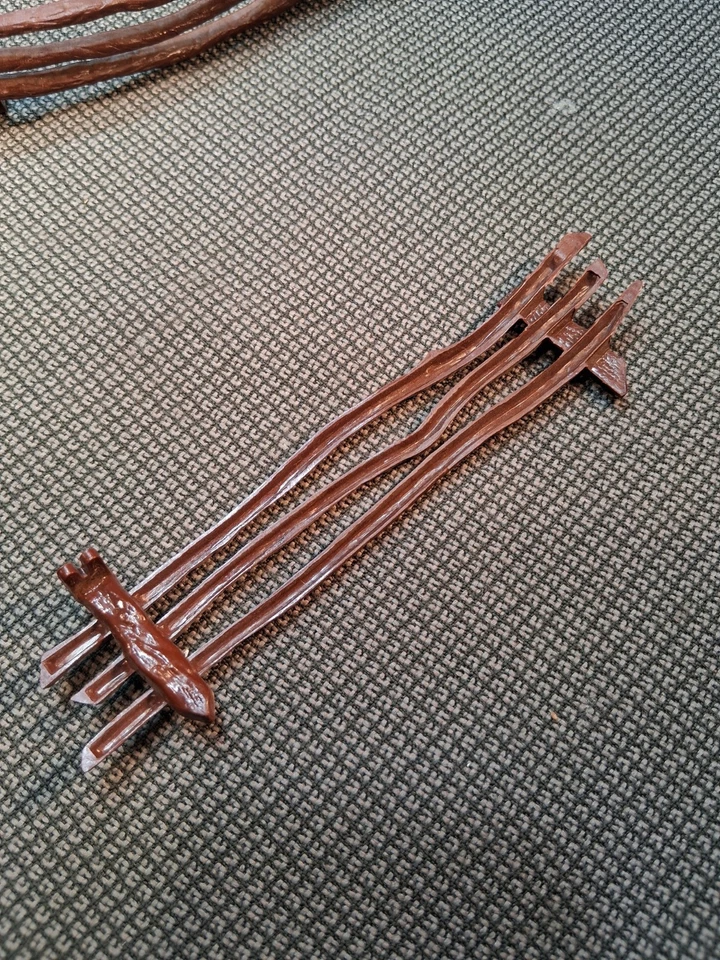 Valla de riel dividido GUERRA CIVIL plástico juguete soldados MARX 6 piezas 6"x1.25" Foto 4 de 4