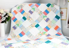NEW HANDMADE BABY BOY QUILT ~ Cross Walks