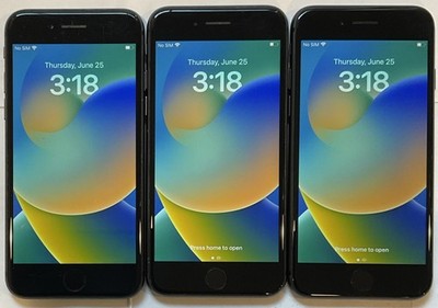 THREE WEAK BATTERY USED GSM UNLOCKED APPLE iPhone 8, 64GB A1905 MQ6V2LL/A PHONES