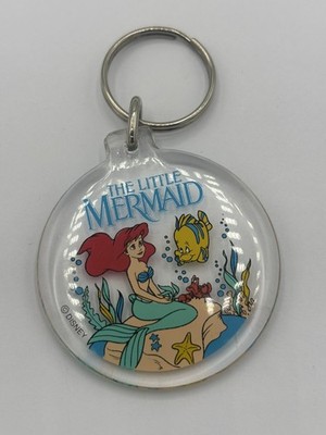 Die kleine Meerjungfrau Arielle Flunder Disney Acryl Schlüsselanhänger 90 s 1990 s
