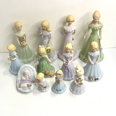 Vintage Growing Up Birthday Girls Blonde Hair Enesco