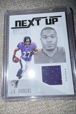 2020 Panini Playbook Next Up J.K. Dobbins RC Jersey Relic #NU-13 Ravens