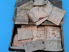 ALTE SCHACHTEL MIT GOLDBRONZE ZUM RESTAURIEREN