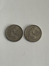 Germany 50 Pfennig Coin Lot (2) 1970 F+1975 J Planting OakDesign Bundesrepublik